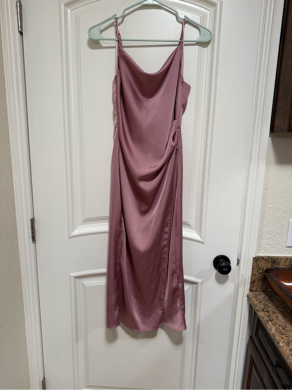 2Bella Satin Ruched Midi Dress
